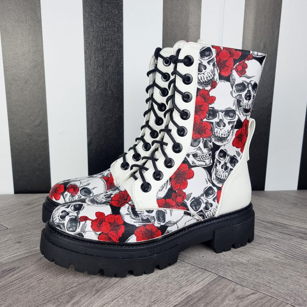 Skull hot sale combat boots