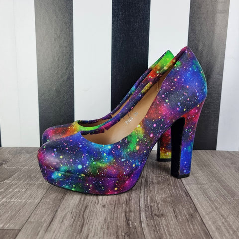 Raimbow Galaxy High heels