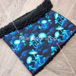 Blue Mushrooms snood scarf