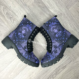 Purple Witch heel ankle boots
