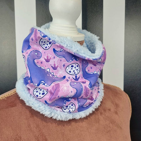 Pink Dinosaurs snood scarf